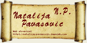 Natalija Pavasović vizit kartica